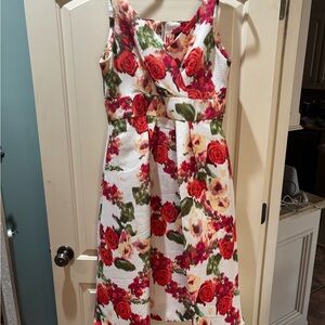 Maison Tara Floral Dress - Red and Green